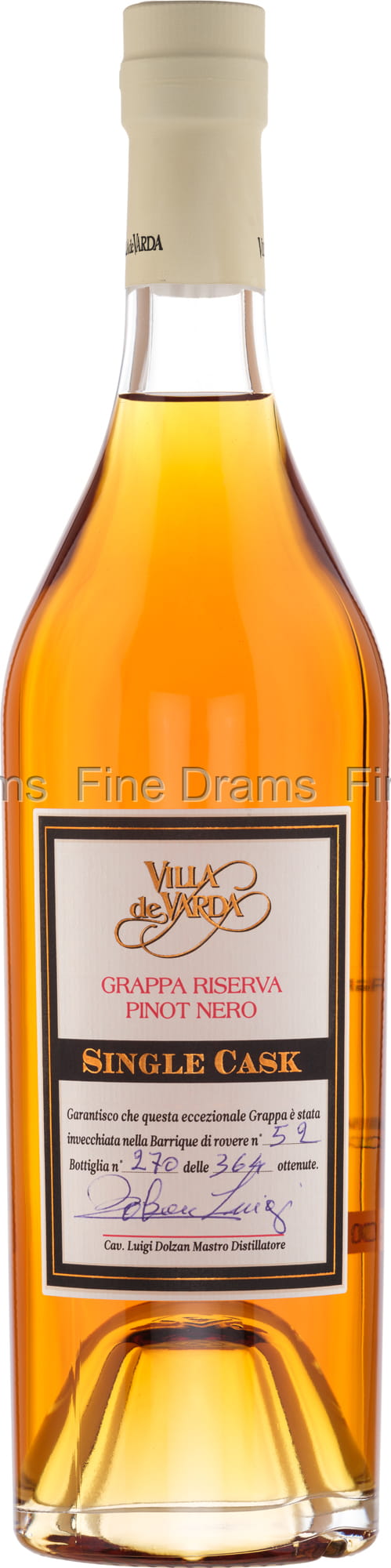 Villa De Varda Grappa Riserva Pinot Nero Cask 52