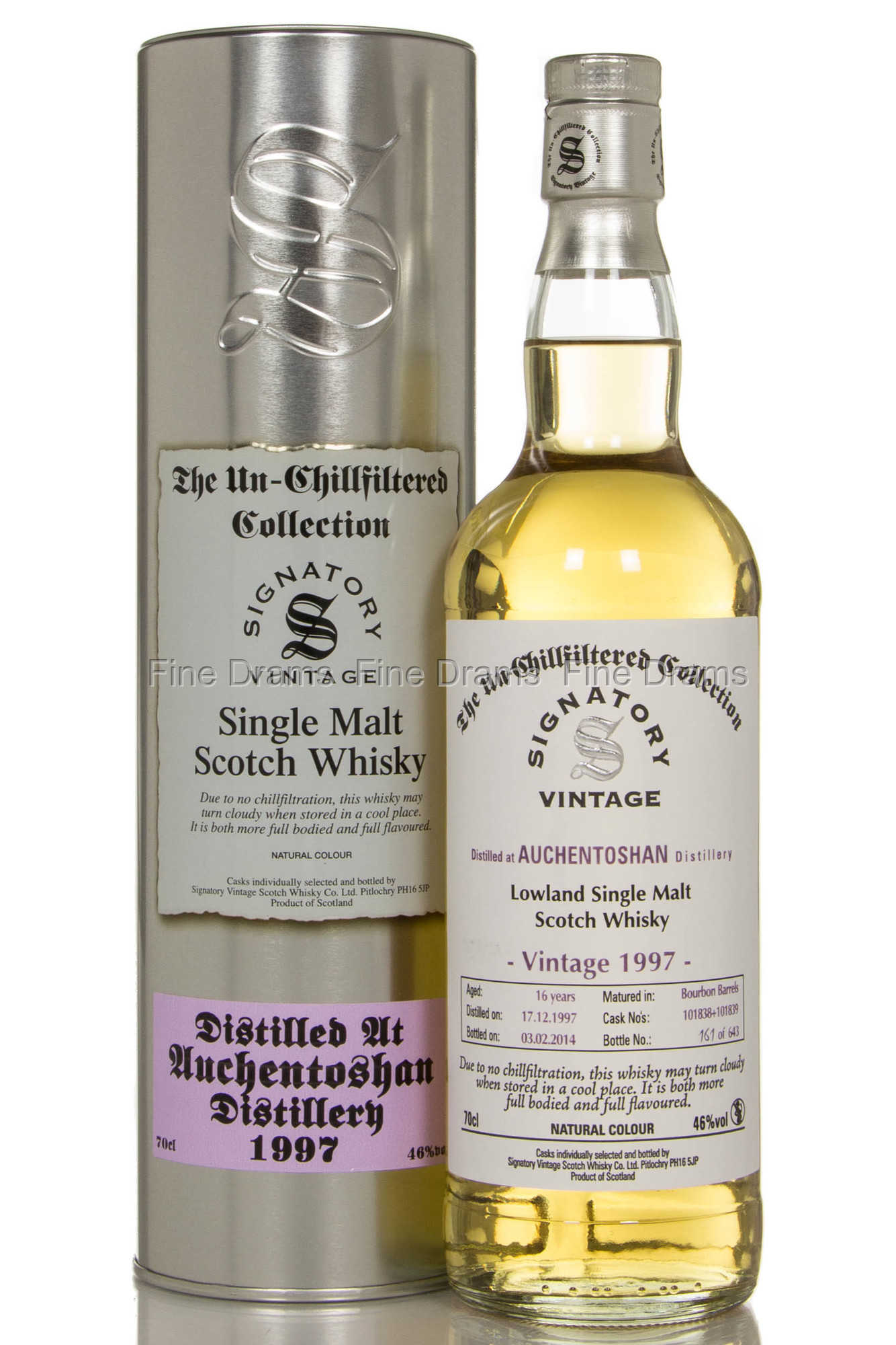 Auchentoshan 16 Year Old 1997 - Signatory Un-Chillfiltered