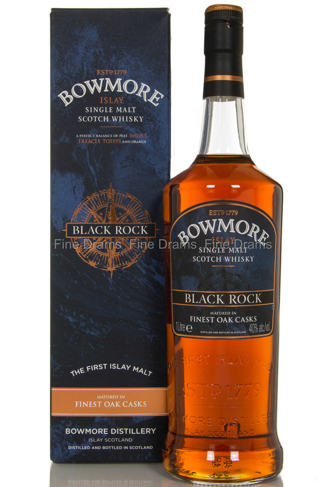 Bowmore Black Rock 1 Liter Scotch Single Malt Whisky