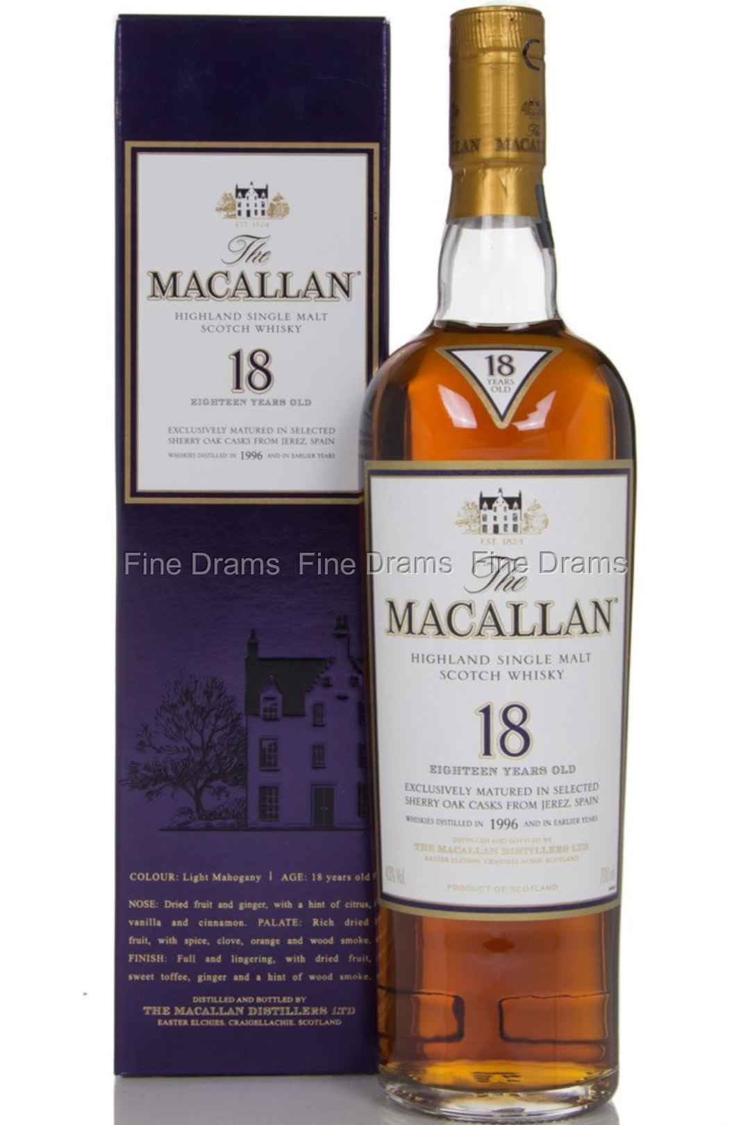 Macallan 18 Year Old Sherry Oak Scotch Whisky
