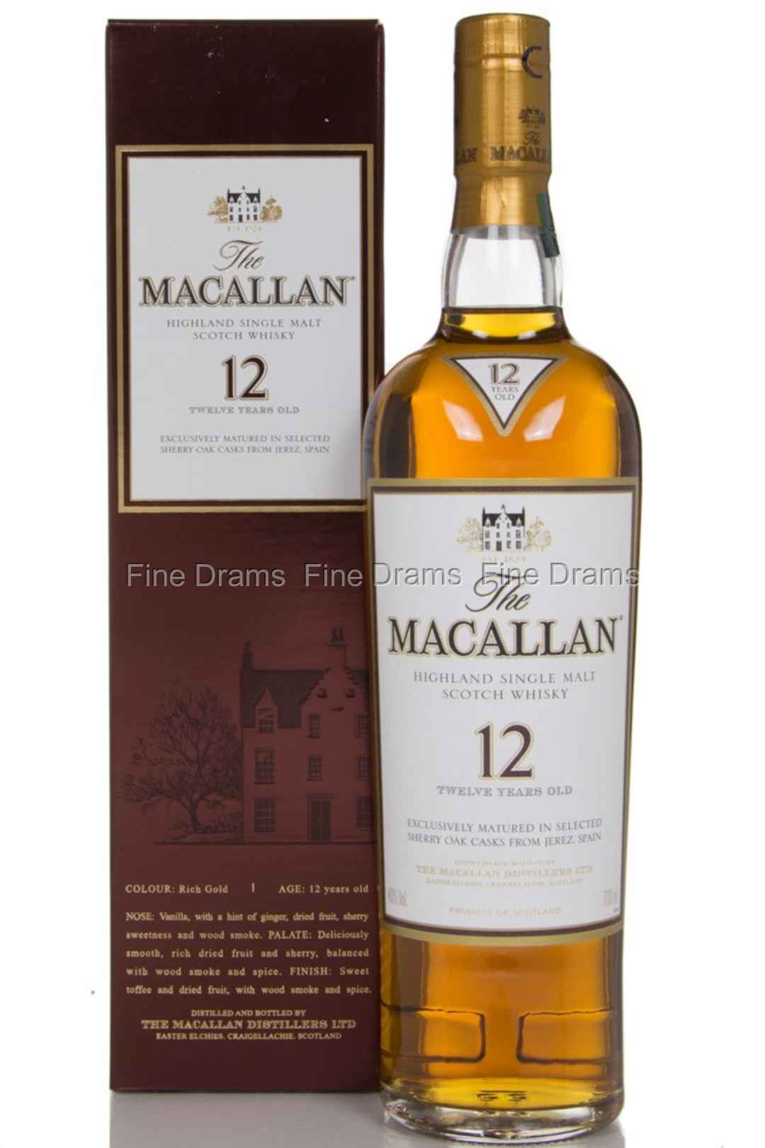 Macallan 12 Year Old Sherry Oak Scotch Whisky