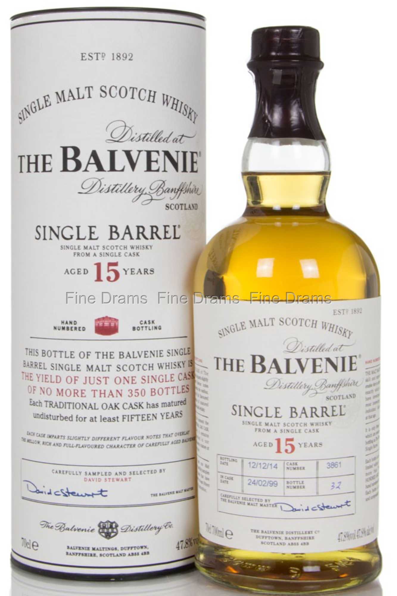 Balvenie 15 Year Old Single Barrel Whisky (Cask 3861)