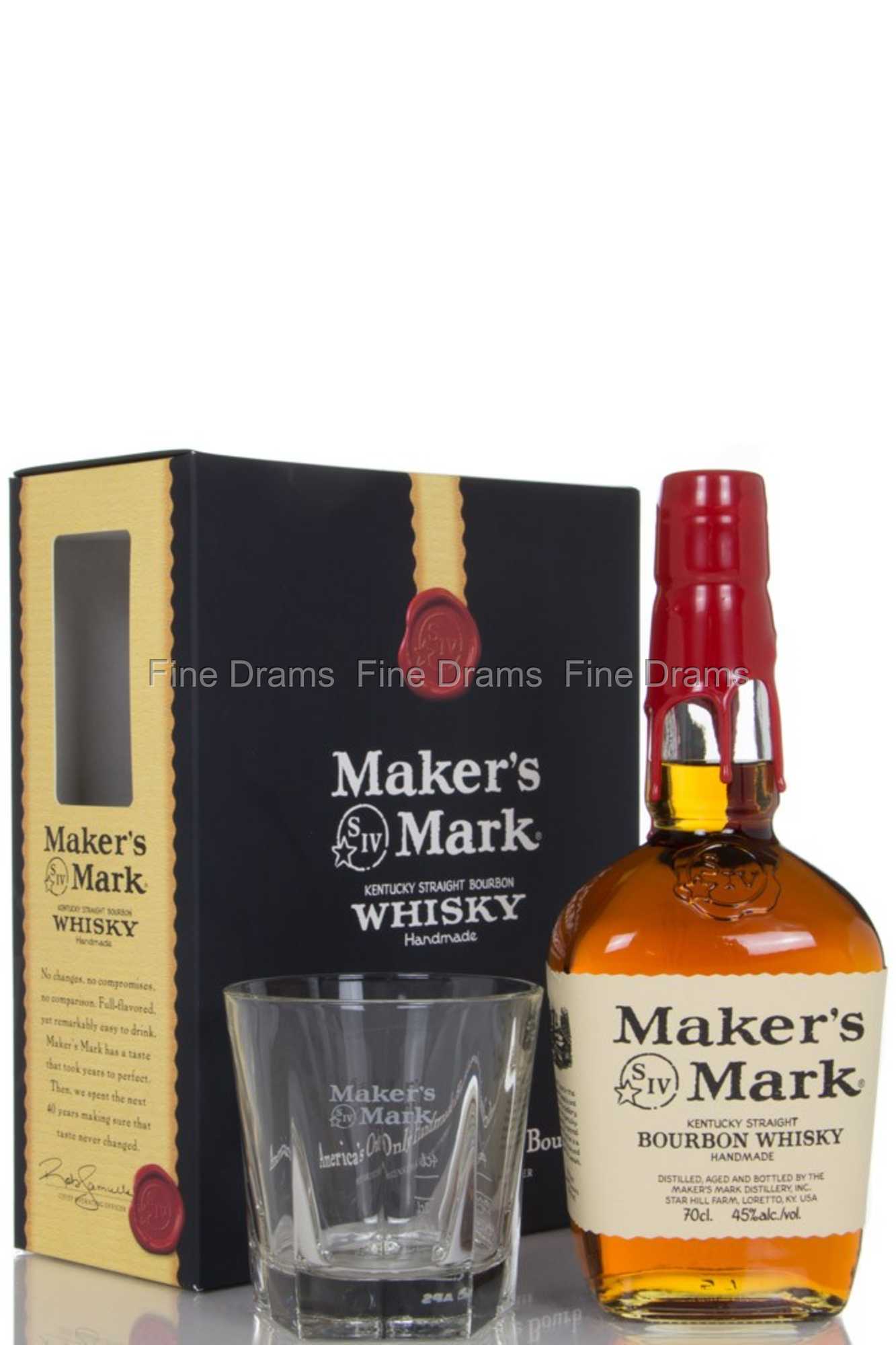Maker's Mark Bourbon Whisky Gift Pack / 1 Glass