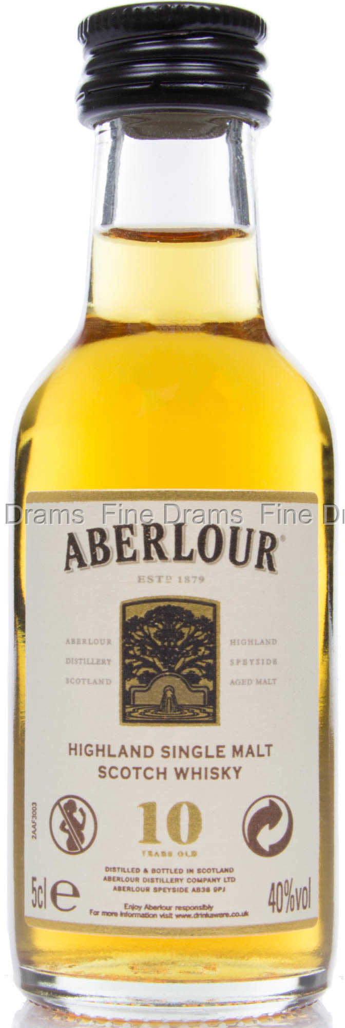 Bouteilles, mini-bouteilles et miniatures de whisky ABERLOUR 10 ans Pure  Single Malt