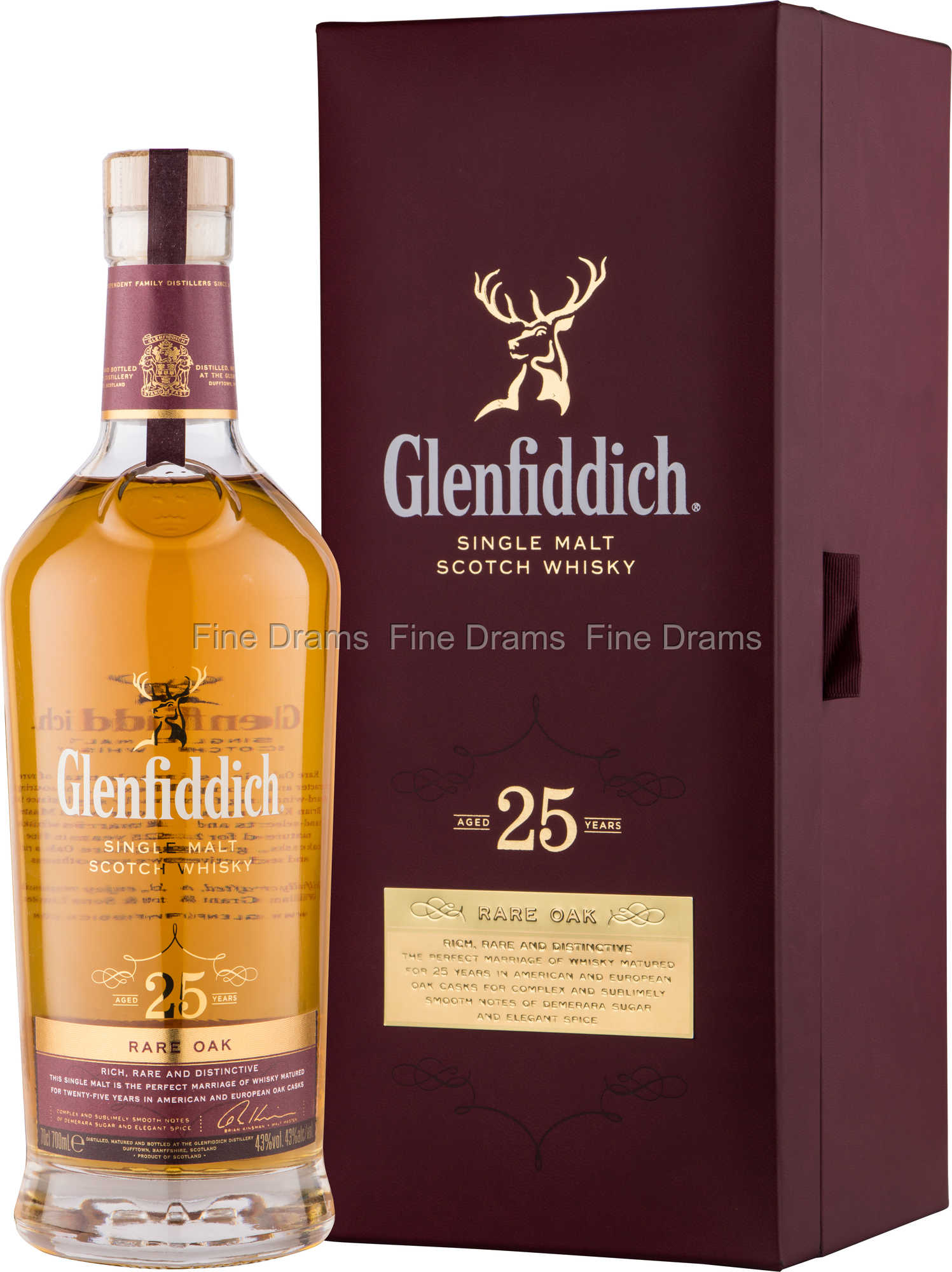 Beoefend rem Luxe Glenfiddich Rare Oak 25 Year Old Whisky