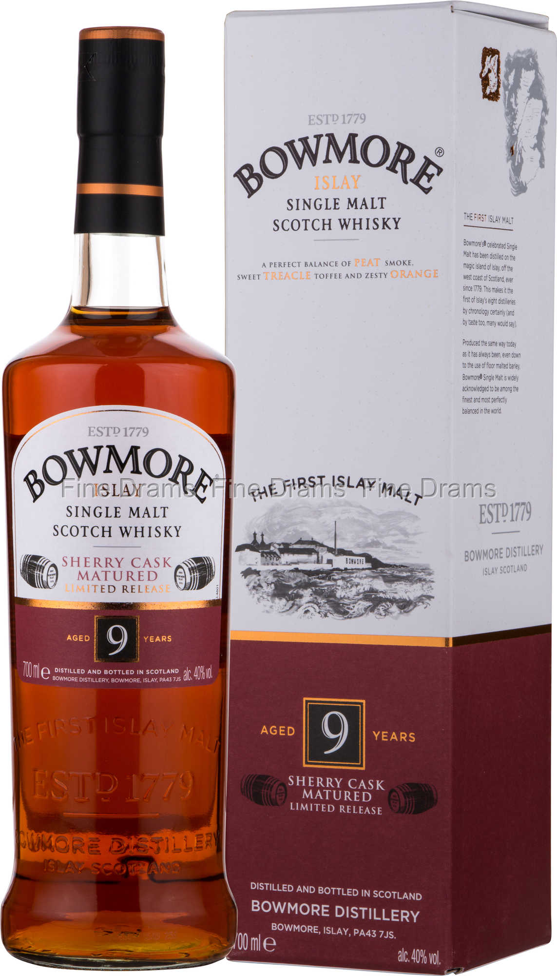 Bowmore 9 Year Old Sherry Cask Matured Whisky Bowmore 9 Year Old Sherry Cask Matured Whisky
