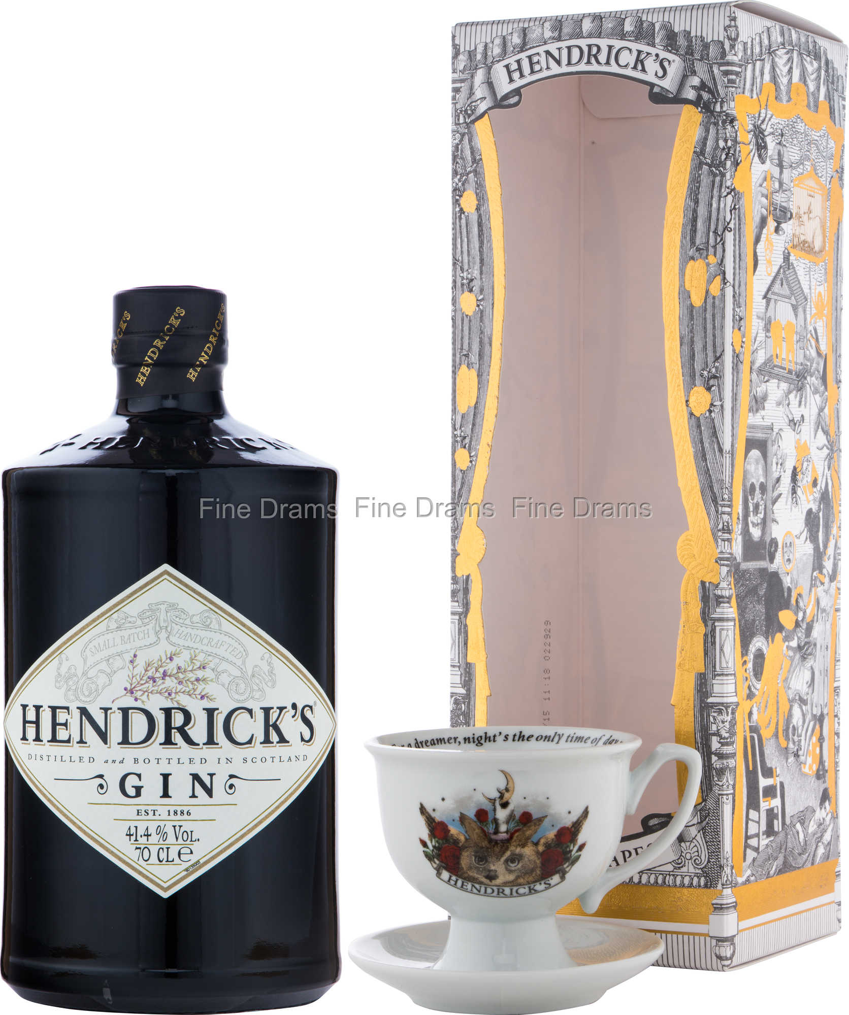 1 Tea Cup & 1 Saucer. Official Merchandise Hendricks Gin Scotland 