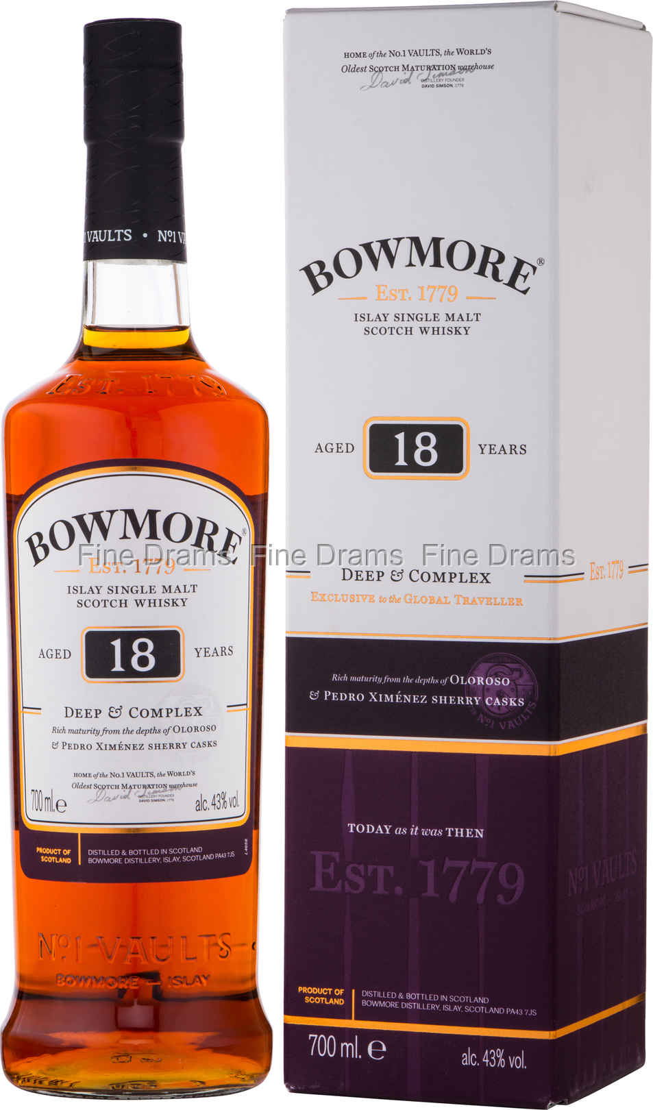 「BOWMORE 18yo 43% Deep & Complex」的圖片搜尋結果