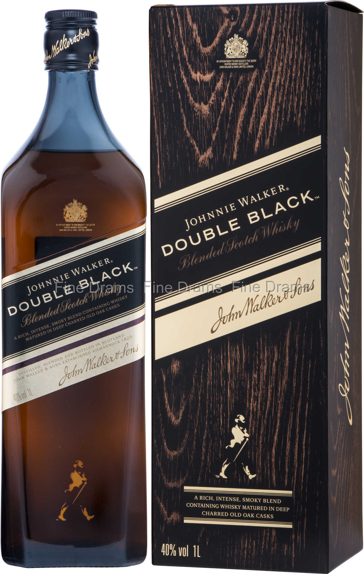 Foreman Alligevel duft Johnnie Walker Double Black Whisky (1 Liter)
