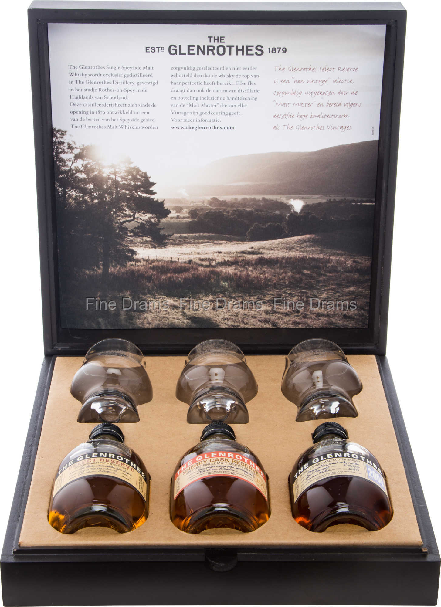 Glenrothes Whisky Gift Box 3 x 10 cl + 3 Perfect Dram