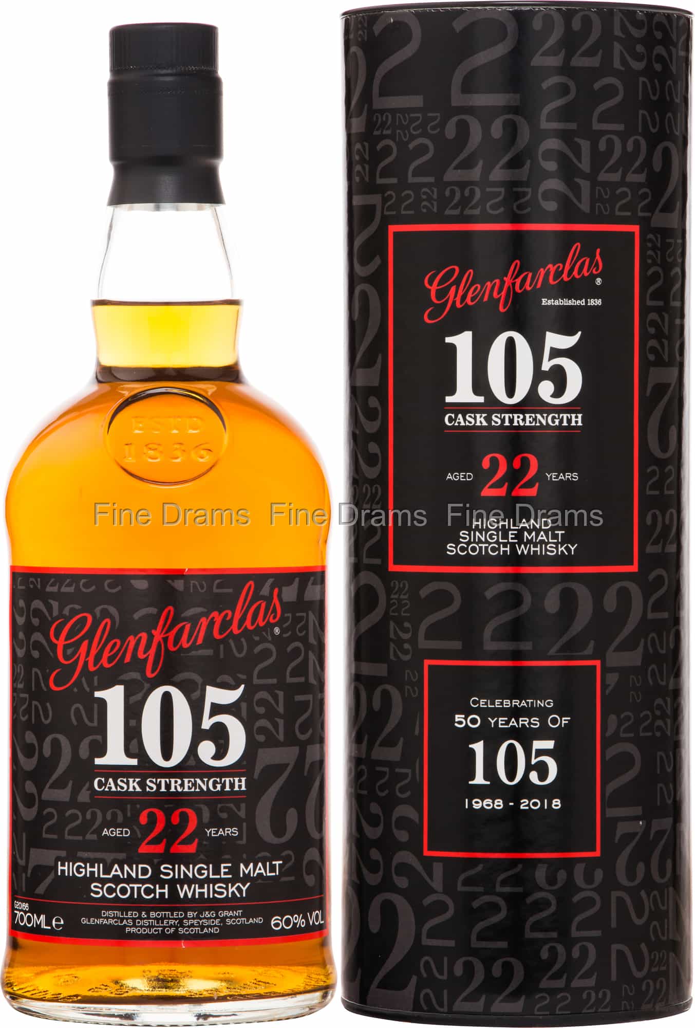 Glenfarclas 10年 & 105 セット GLENFARCLAS 105 CASK STRENGTH AND 185 ANNIVERSARY EDITION