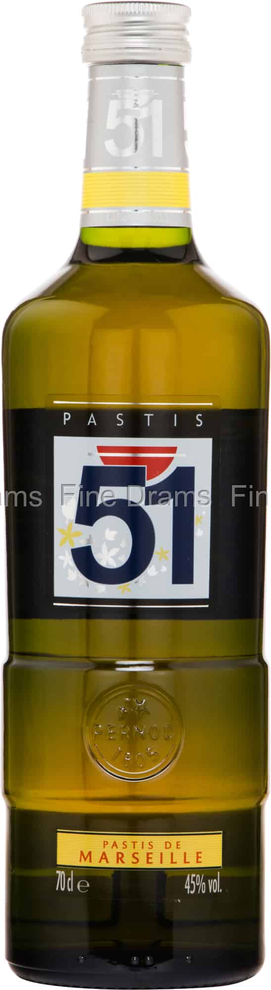 PASTIS 51 Pack Apéritif anisé Pastis de Marseille + 6 verres + 1