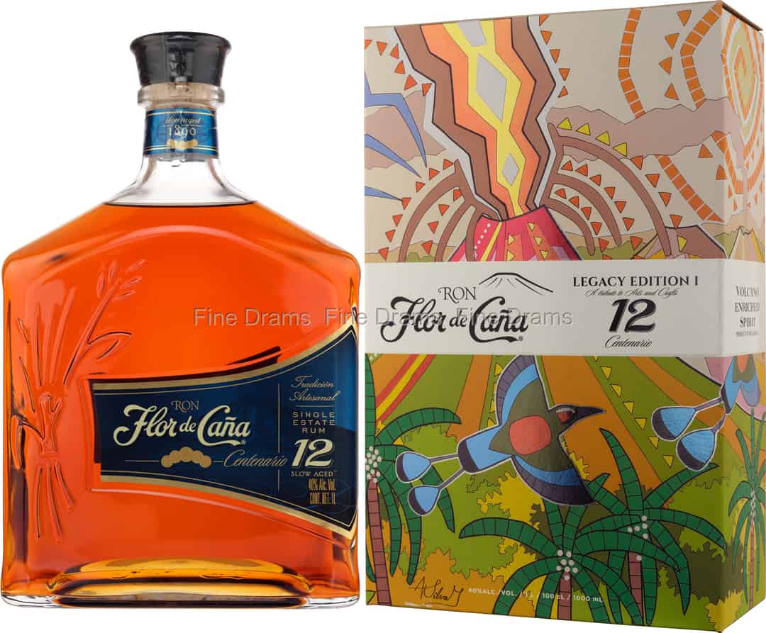 Year (1 Caña Rum de Old Centenario Liter) Flor 12