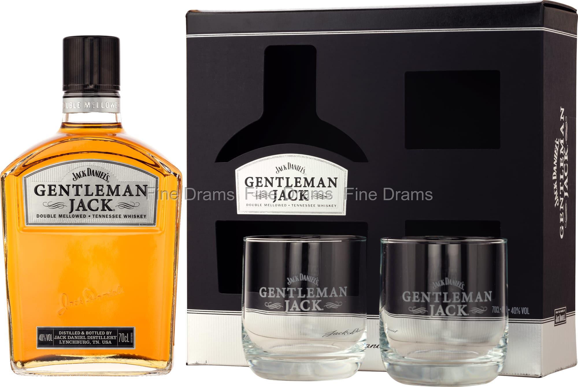 Jack Daniel's Gentleman Jack Whisky Gift Pack - 2 Glasses