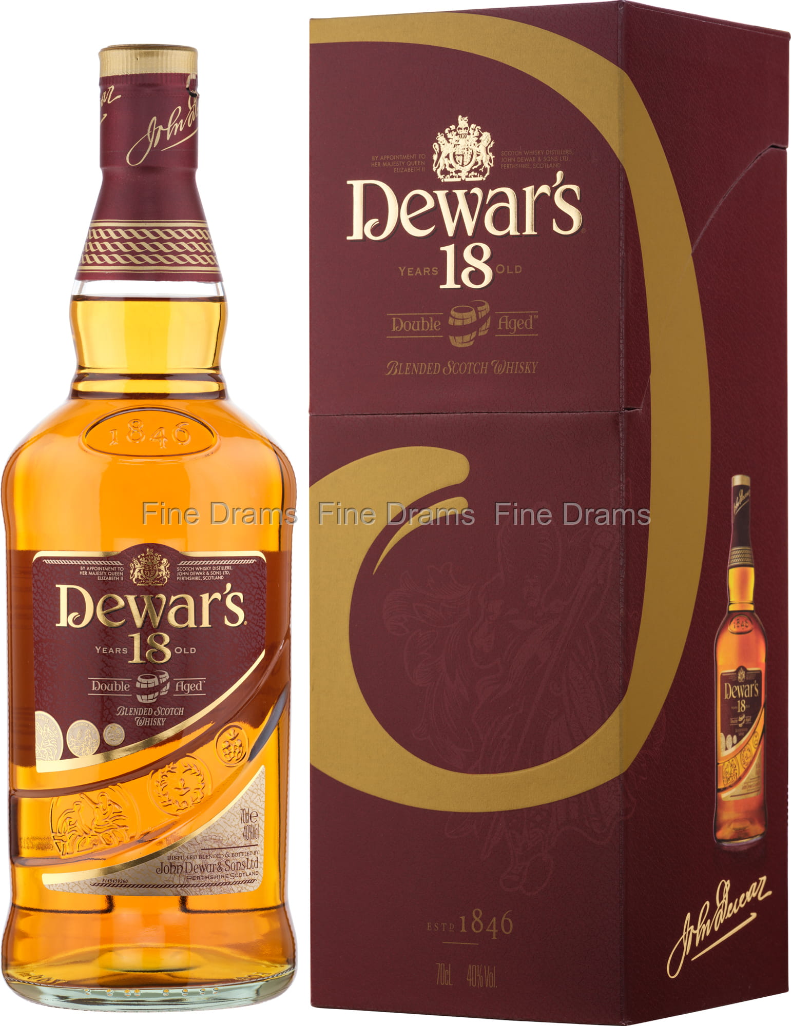 Dewar's 18 Year Old Whisky (Old Label)