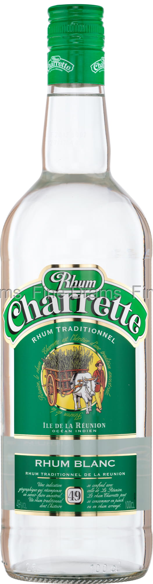 RHUM CHARRETTE BLANC 100CL 49° - Boissons du Monde