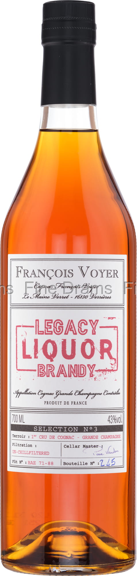 コニャック フランソワ ヴォワイエ Lot71-88 François Voyer Lot 71-88 Cognac - Legacy Brandy
