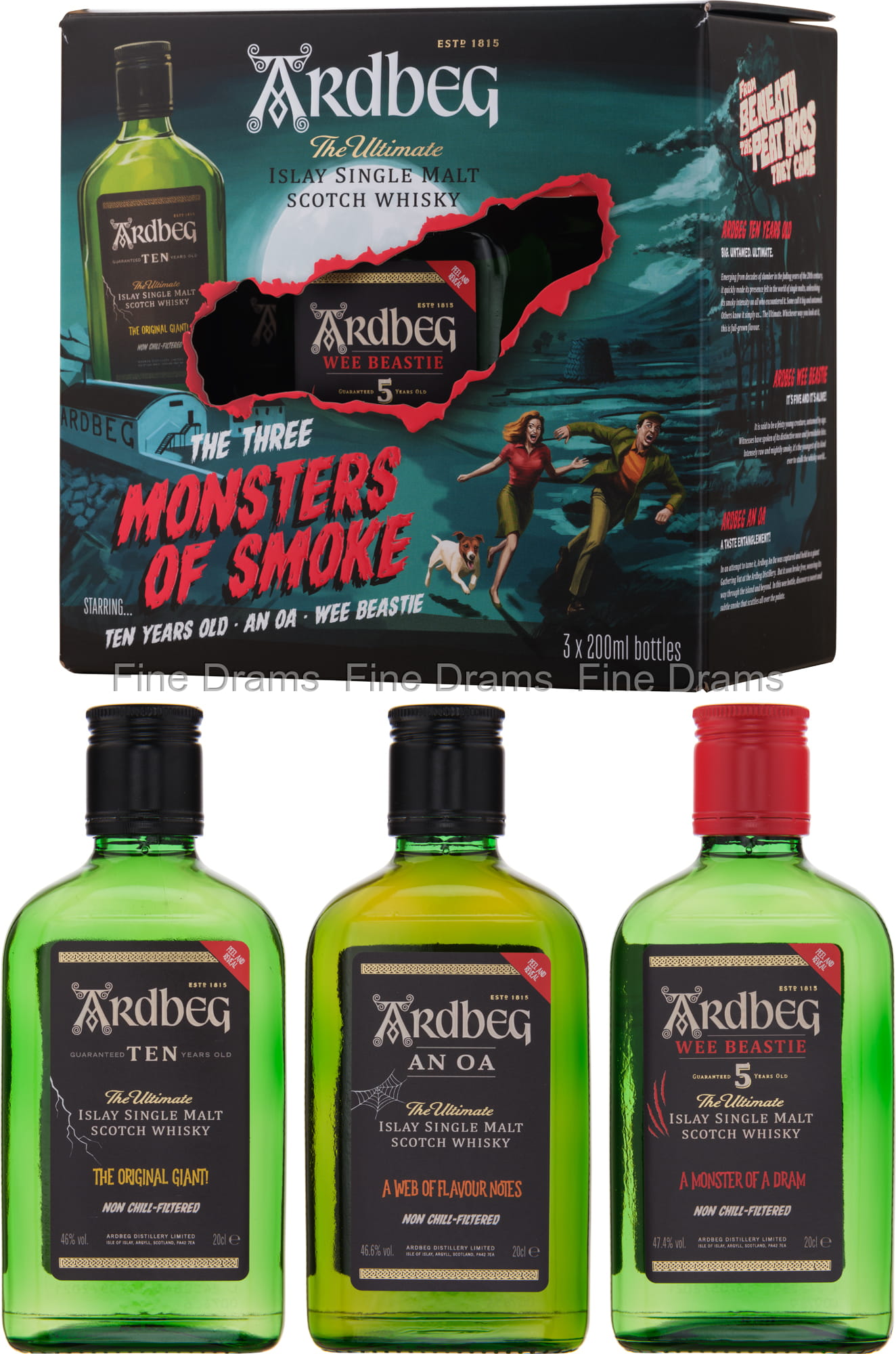 Ardbeg The Three Monsters of Smoke - 3 x 20 cl Whisky