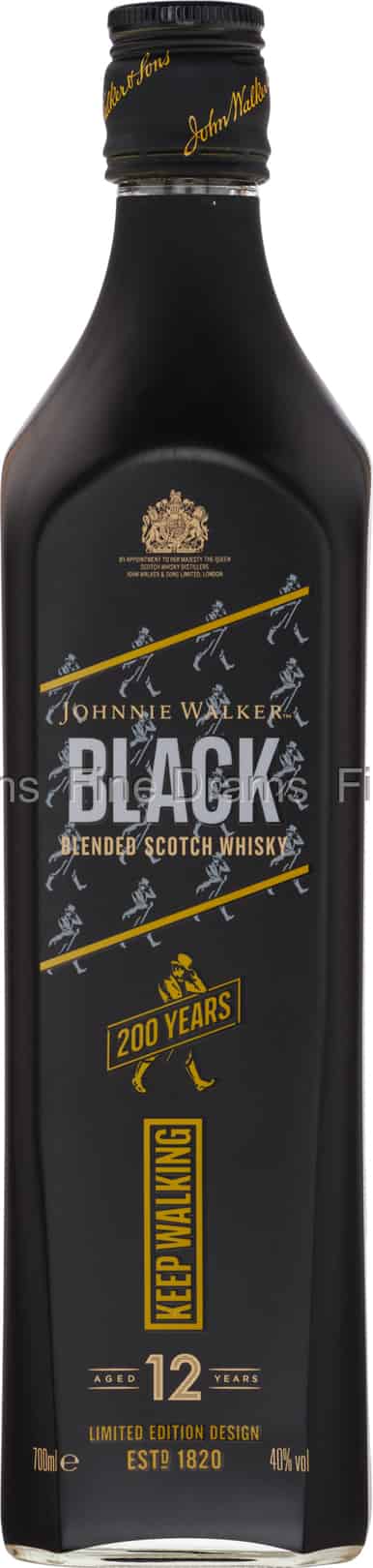 Johnnie Walker Black Year 200th 12 Old Anniversary - Label
